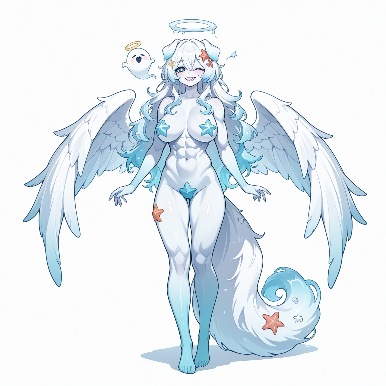 Angel dog girl