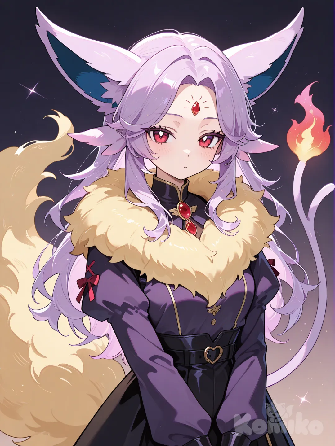 Espeon and flareon fusion as a human (pokemon)