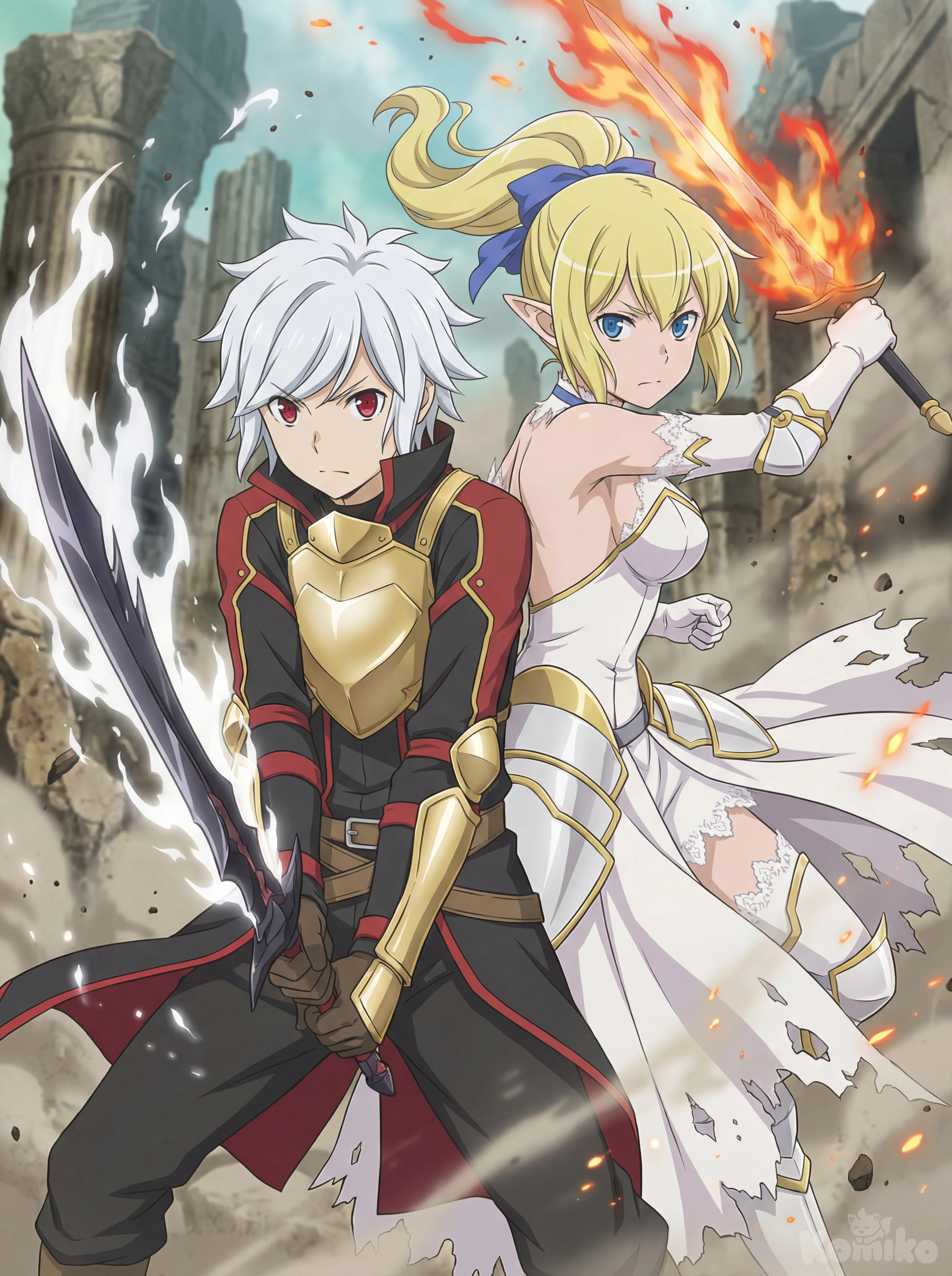 Bell Cranel and Ryuu Lion