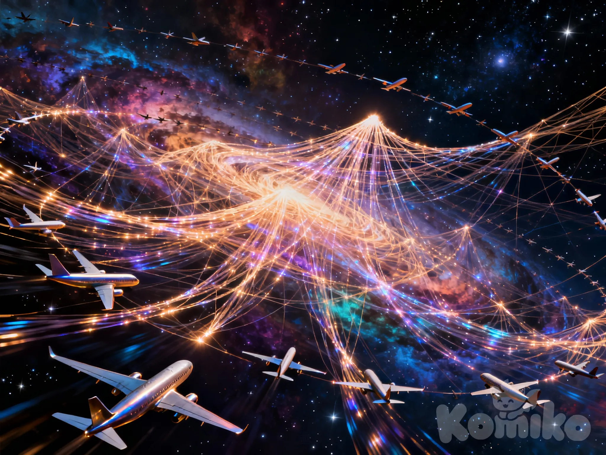 Network of space airplanes