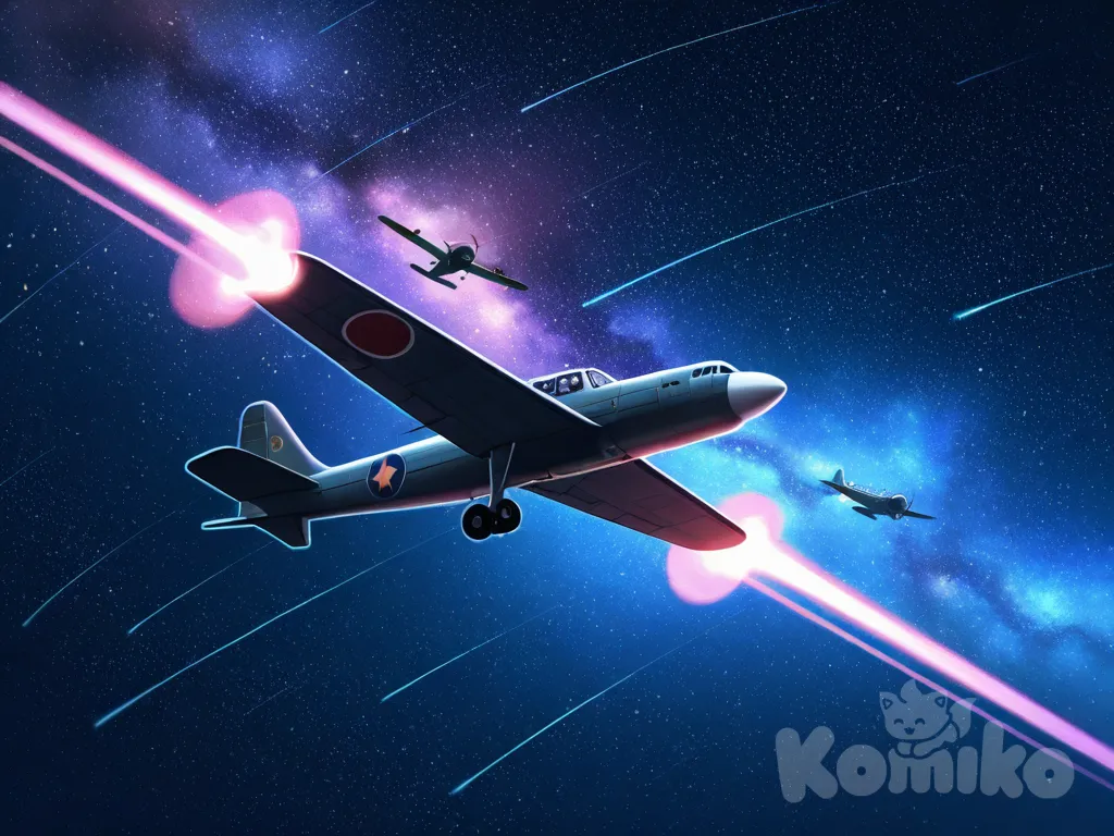 Plane with sideways lasers