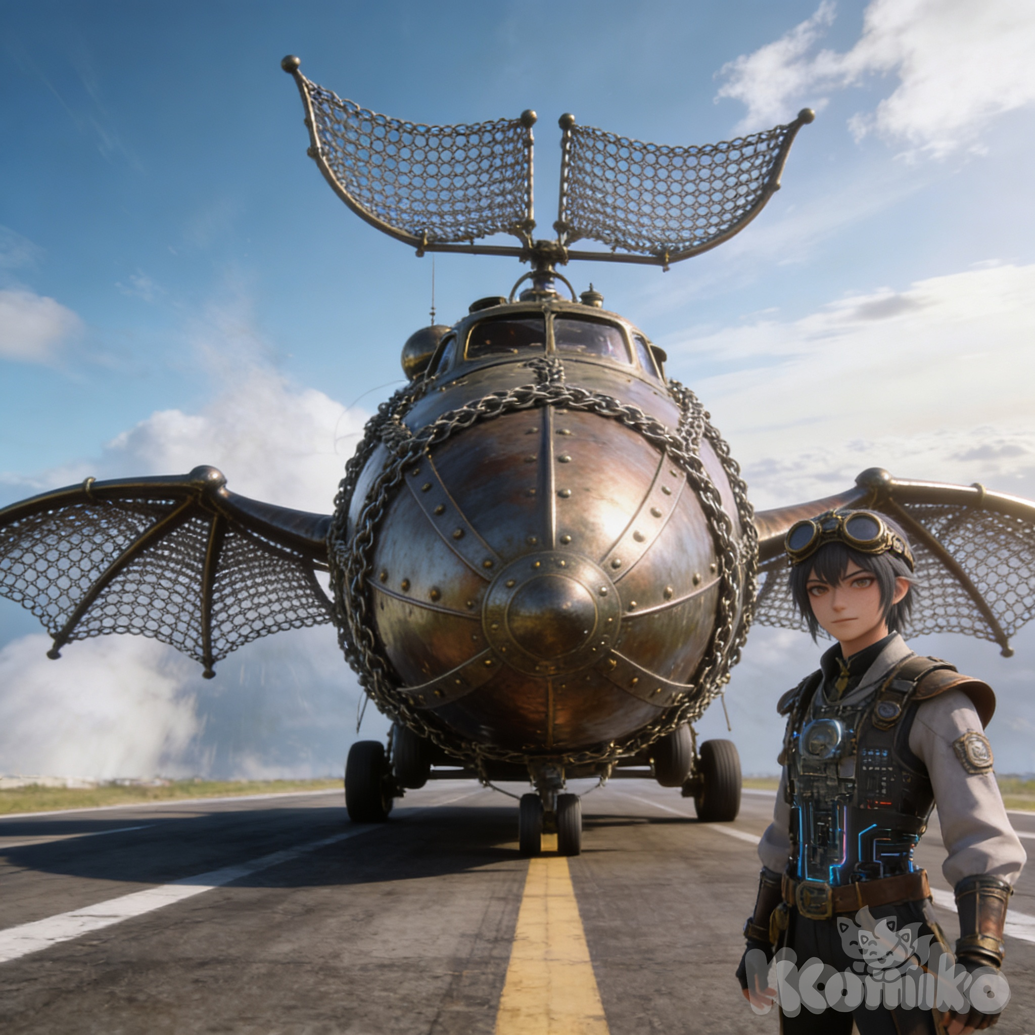 The Iron Dragon preparing for flight