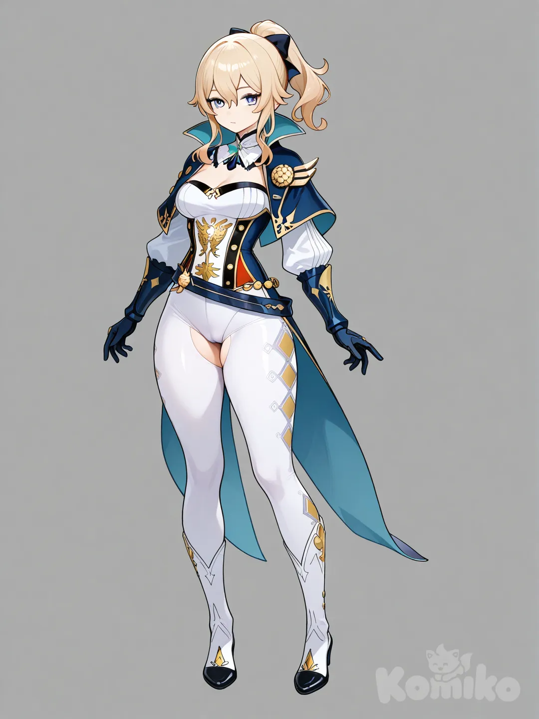 @Jean_(Genshin_Impact) mặc full legging lộ khe