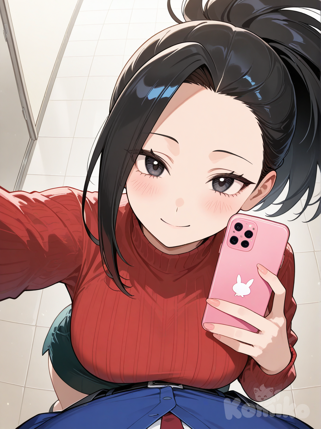 Momo Yaoyorozu con Shoto Todoroki