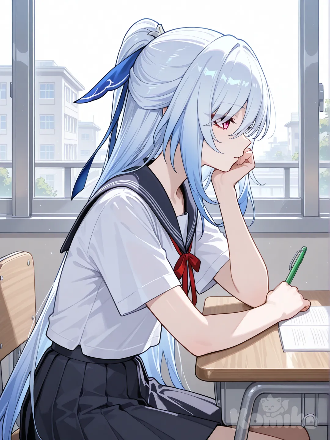 Jingliu as a seatmate at school