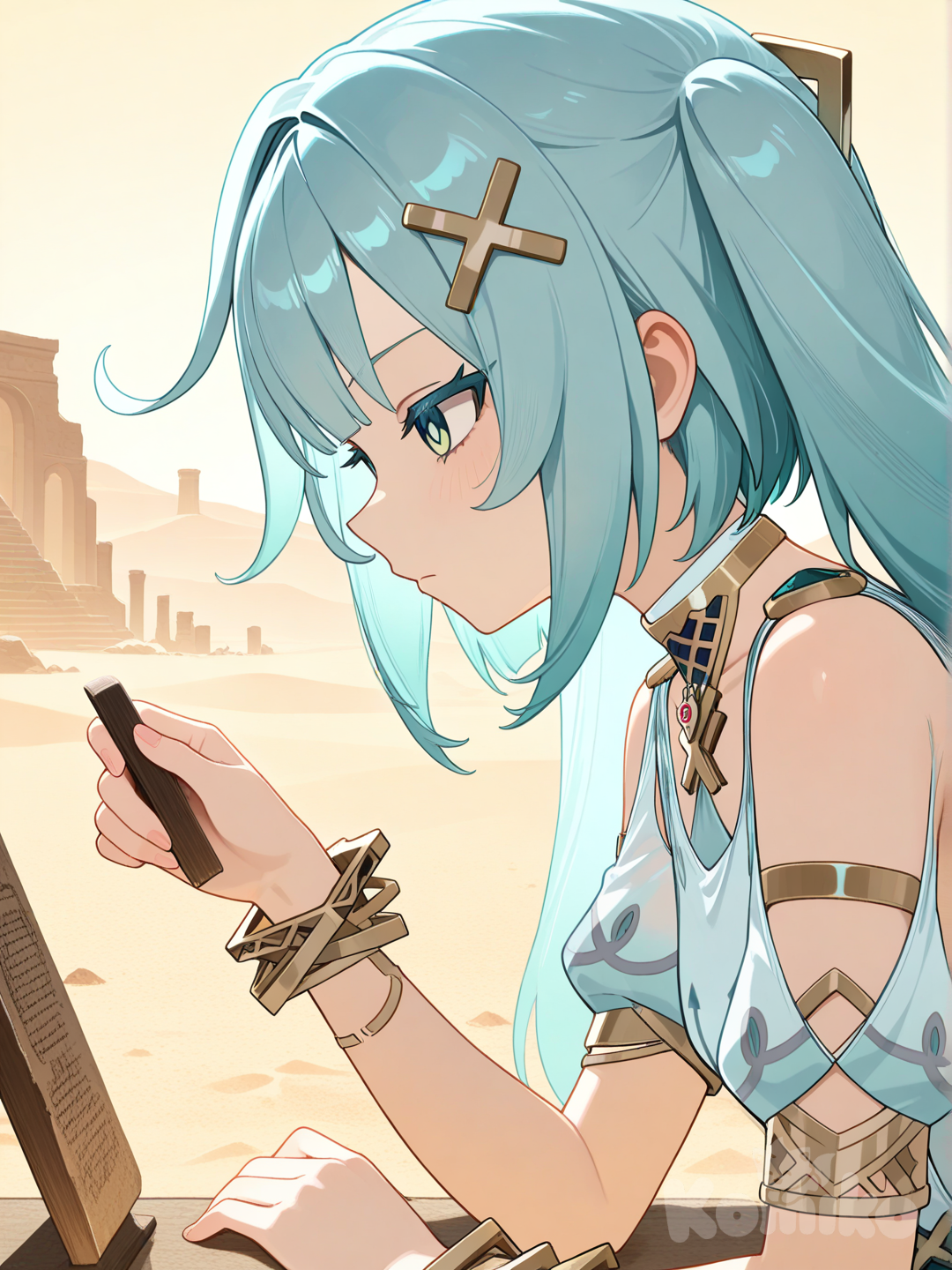 Faruzan with her research