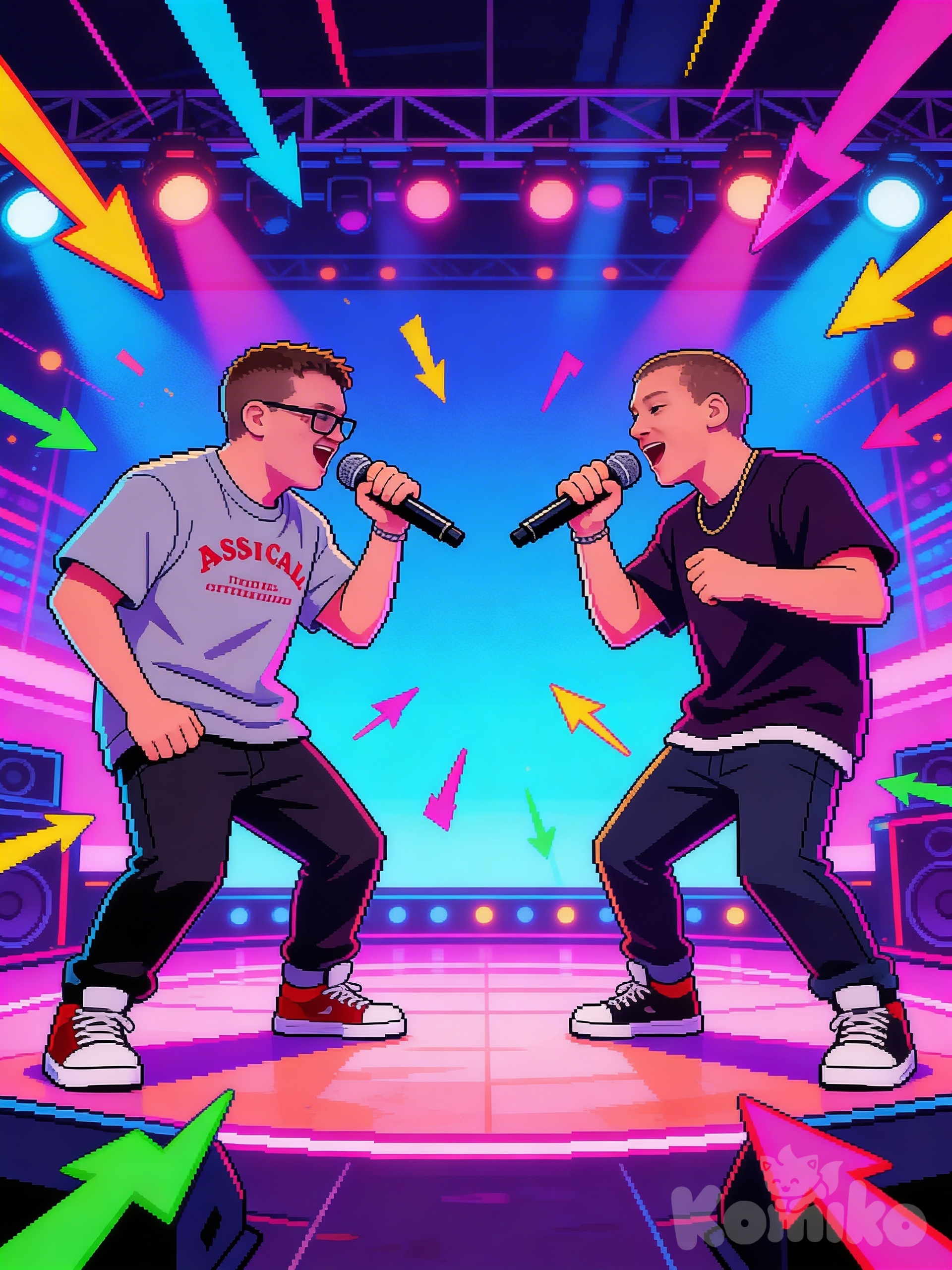 Me and my best friend rapping in FNF be like: