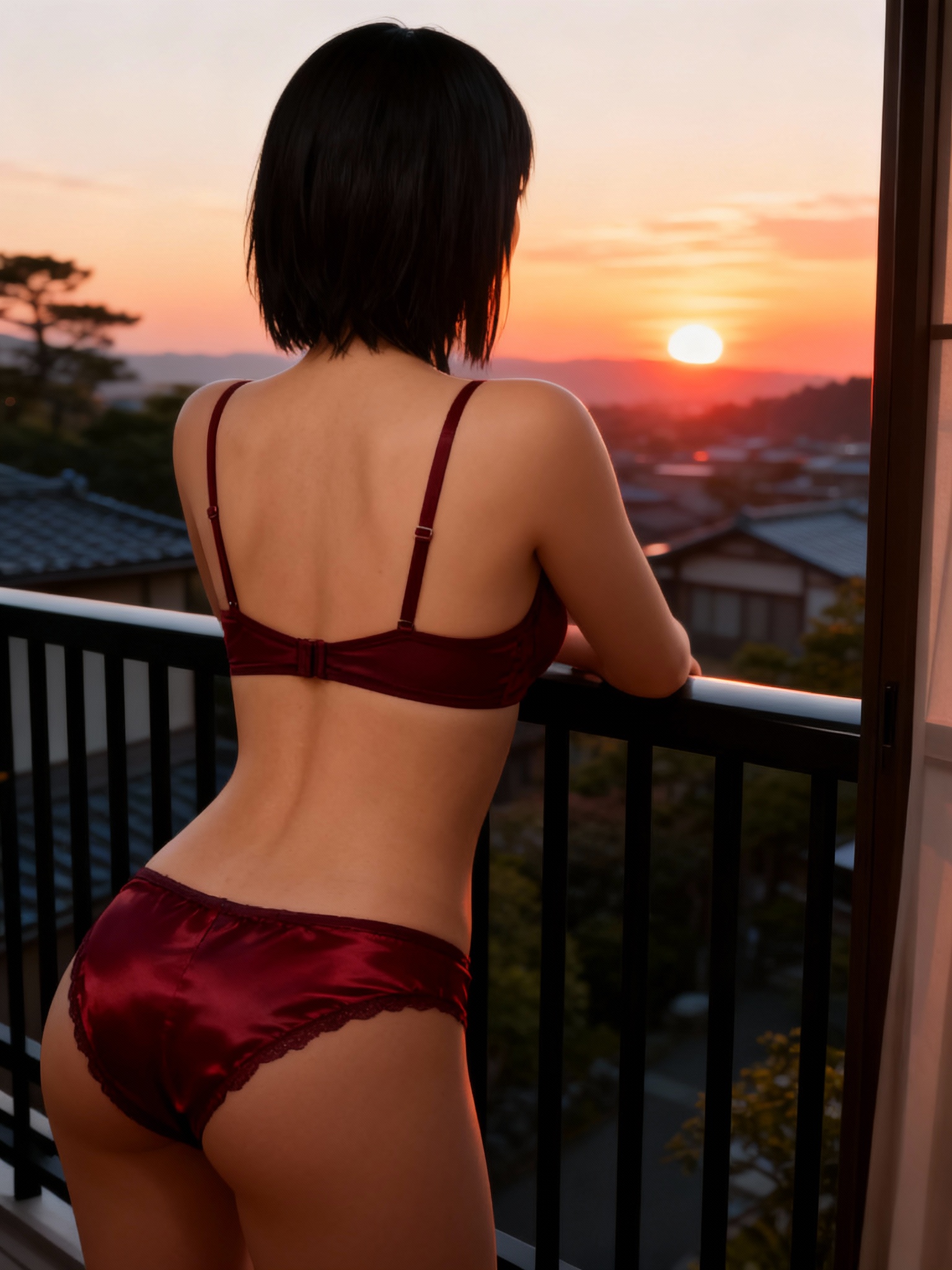 Ronin watching the sunrise