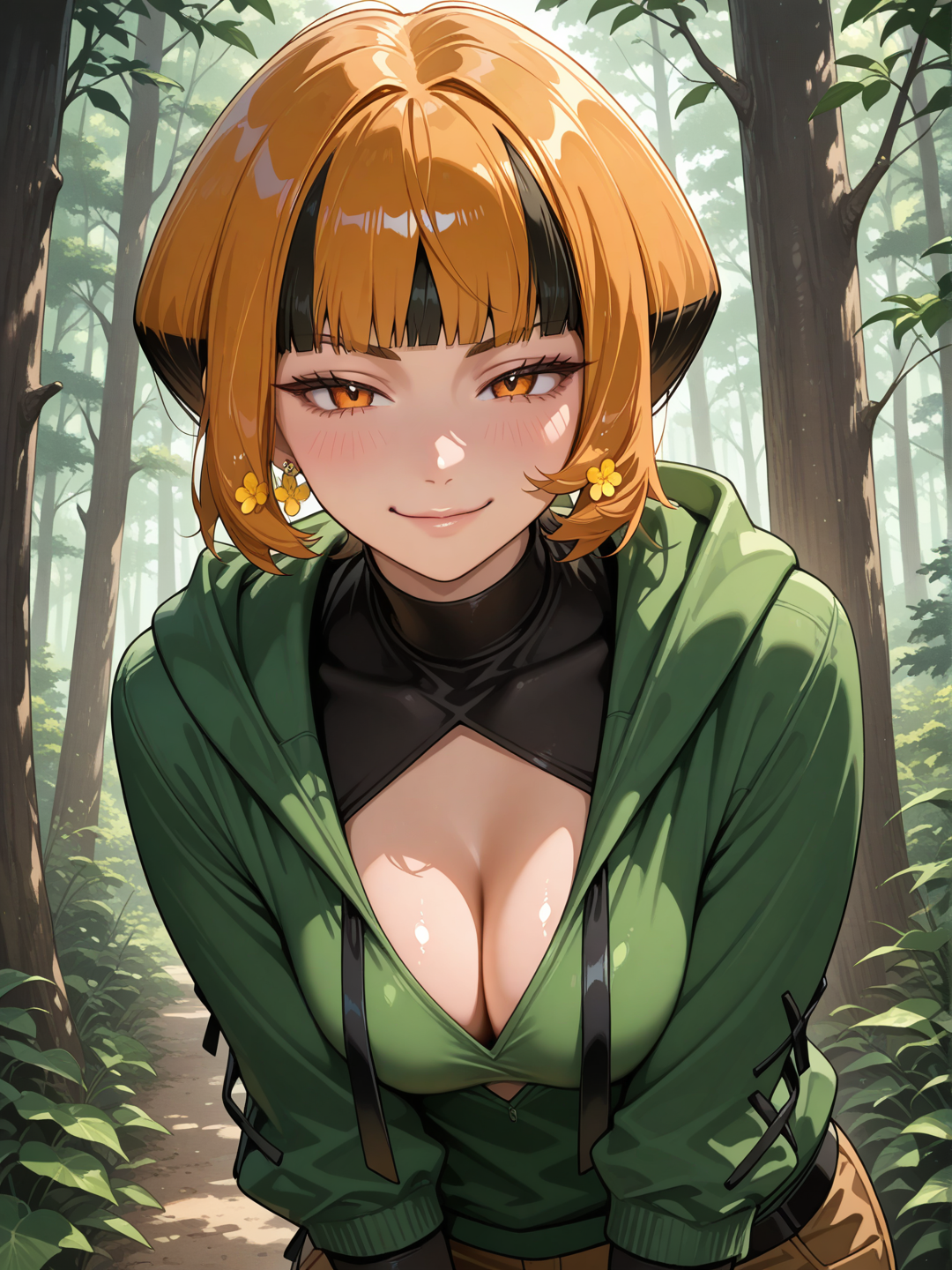 Gardenia alone in the forest