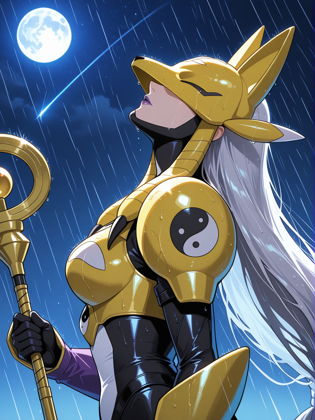 Sakuyamon in the rain