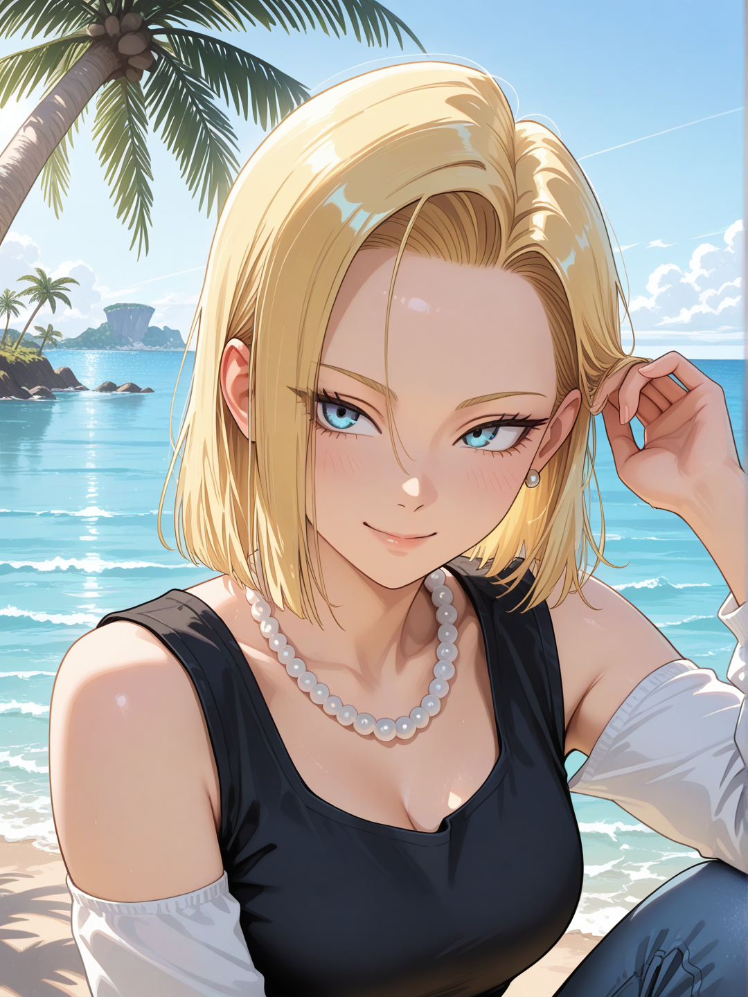 Android 18, calm relaxation