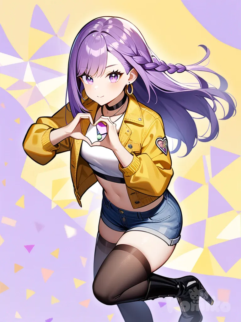 @Rumi, heart hands, t-shirt, school uniform, lace, full body, gym, @Hu_Tao_(Genshin_Impact)