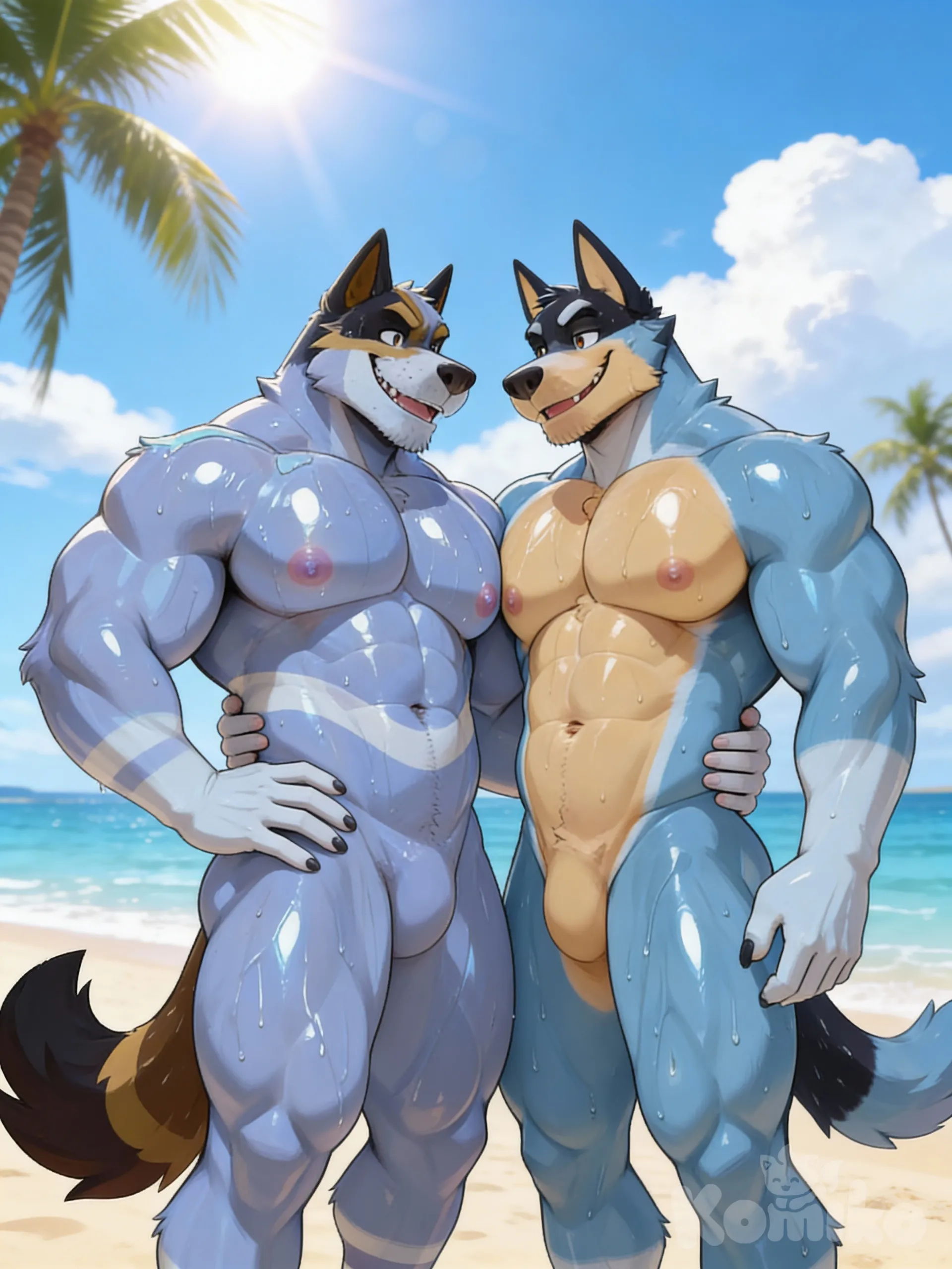 Stripe Heeler and Bandit Heeler