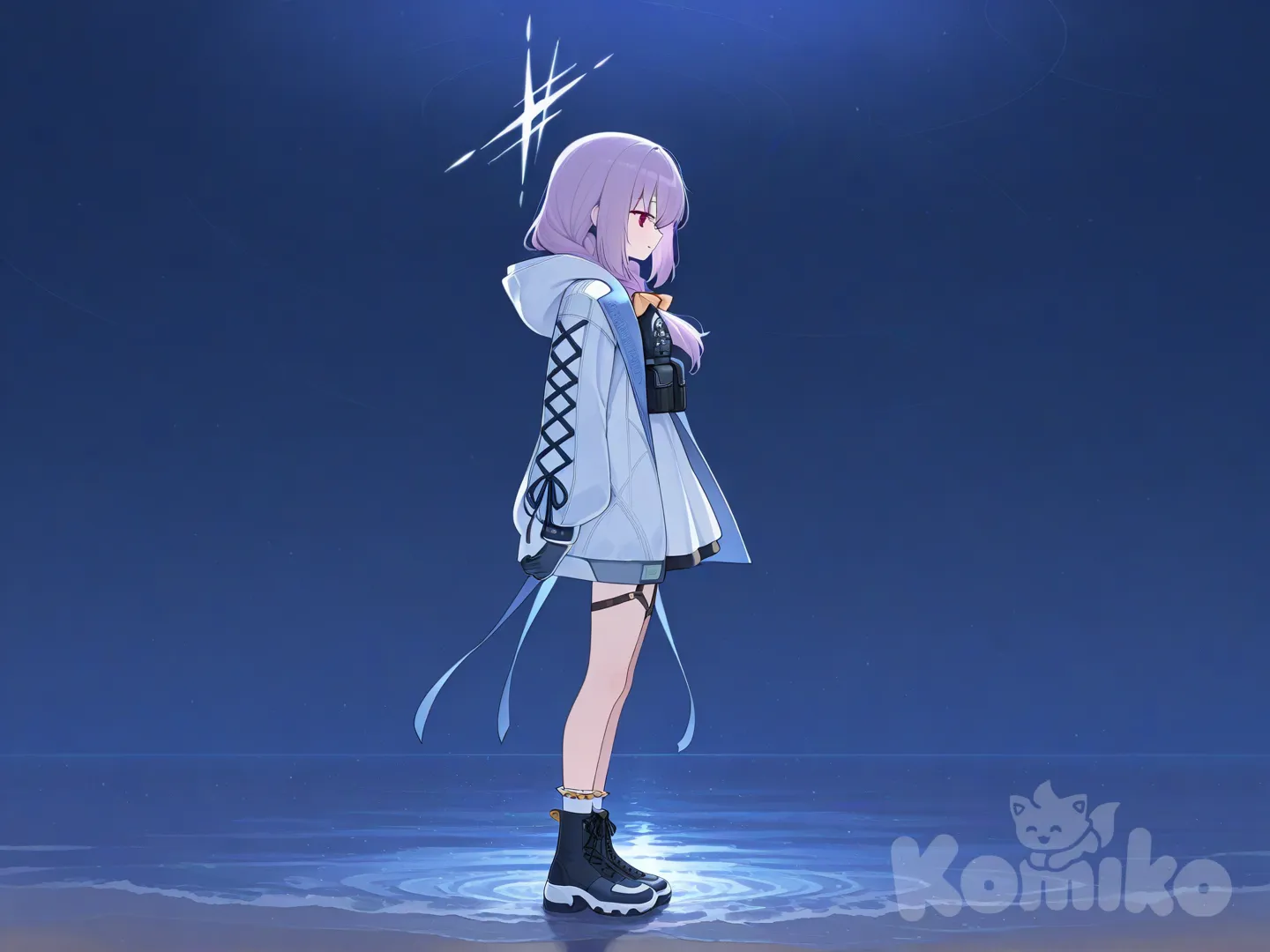 atsuko (blue archive),no coat, full body,standing, side view