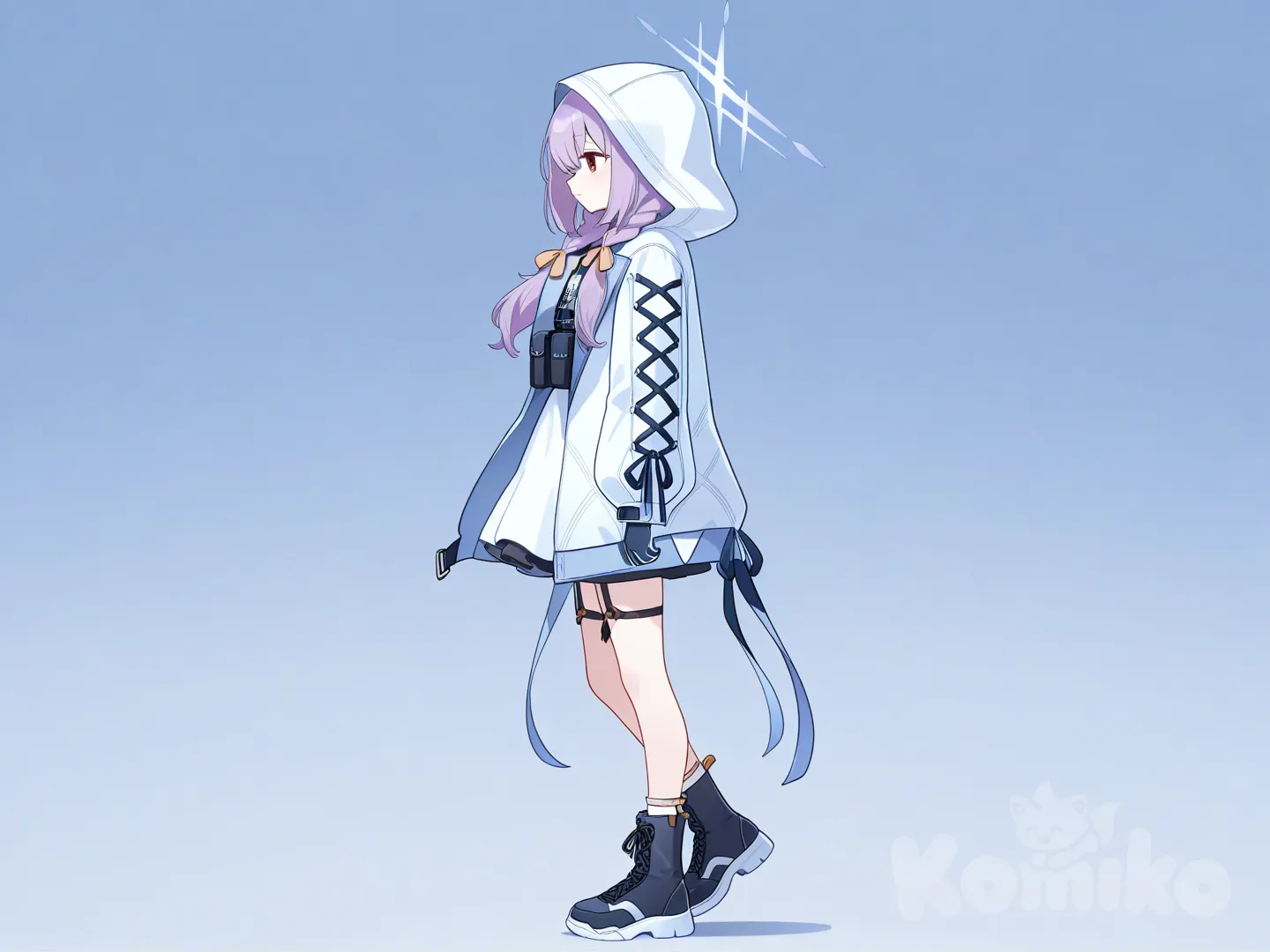 atsuko (blue archive),no coat, full body,standing, side view