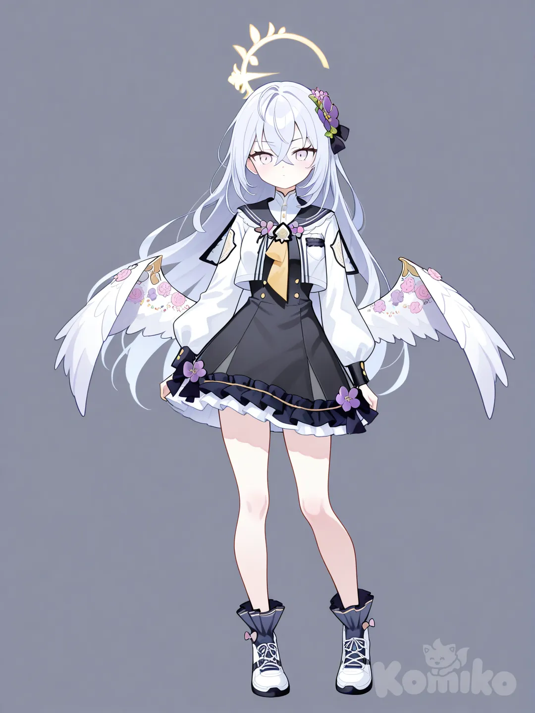 azusa (blue archive), school clothe,standing