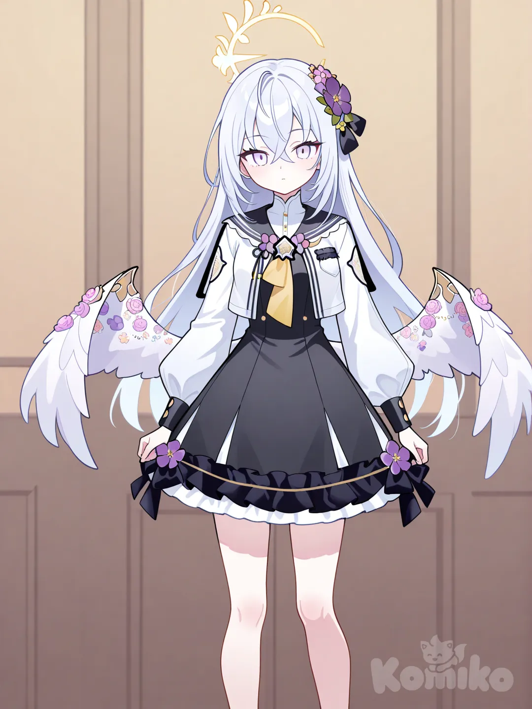 azusa (blue archive), school clothe,standing