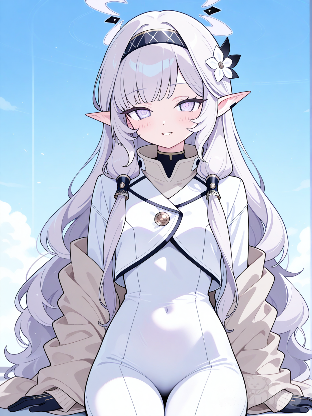 himari (blue archive), white bodysuit,5th official style