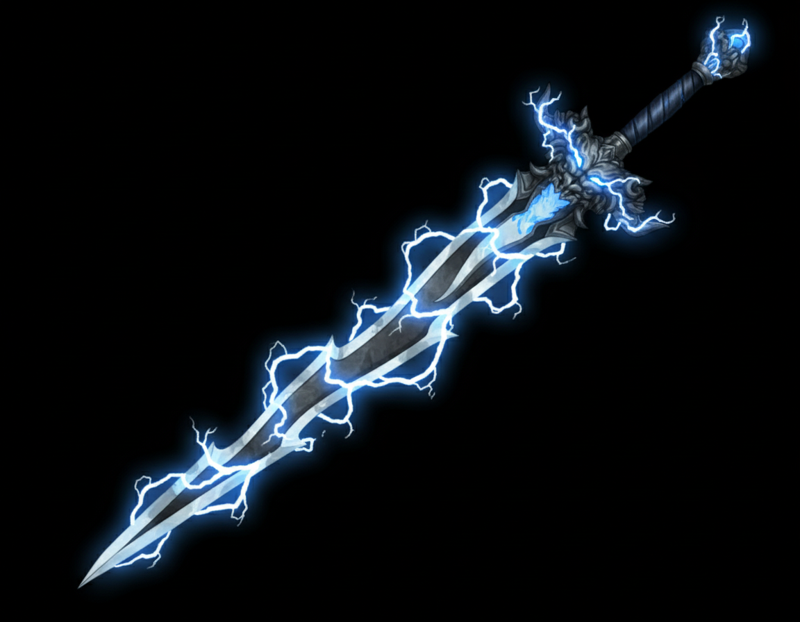 Có sấm sét xung quanh lưỡi kiếm