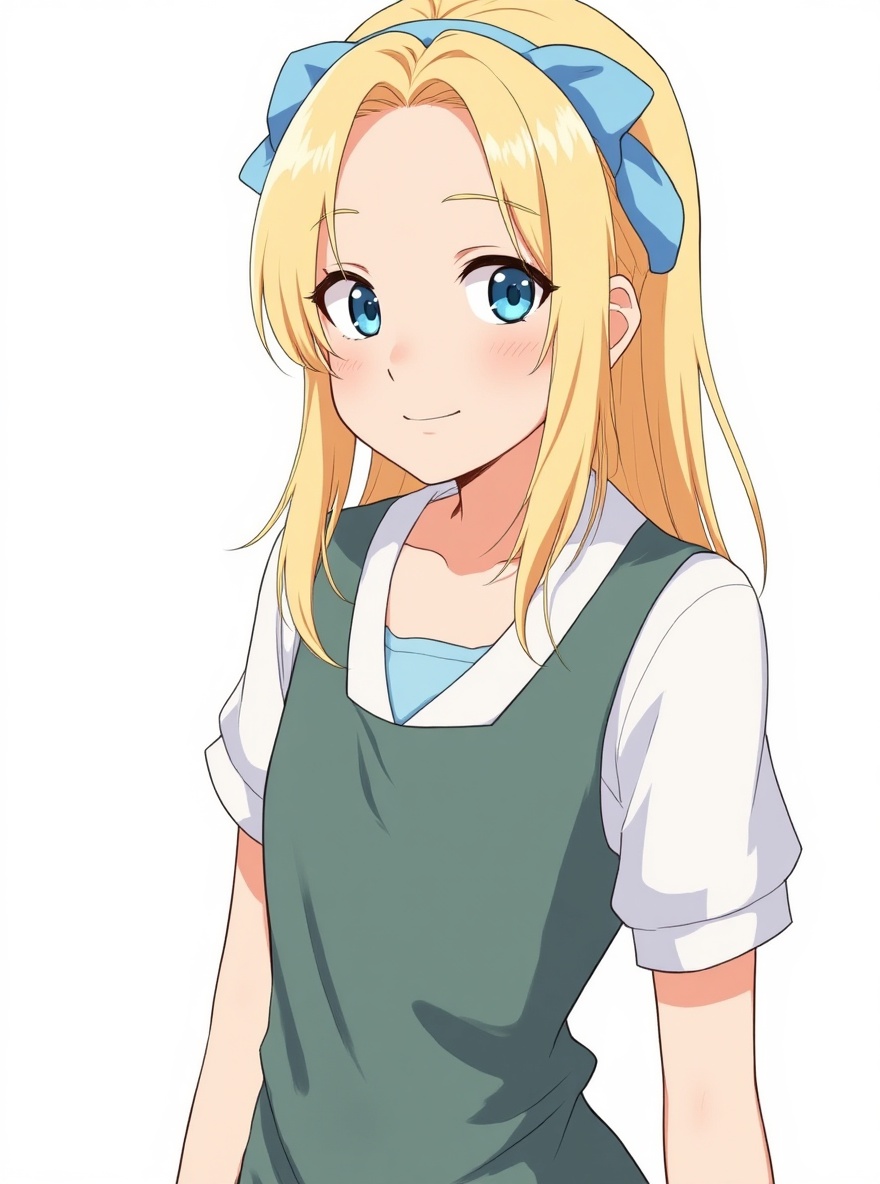 1girl, blonde_hair, beautiful_feet, soft_soles, slim_waist, large_ass, large_breasts, single_character, full_body, looking_at_viewer, anime_style, simple_background, white_background