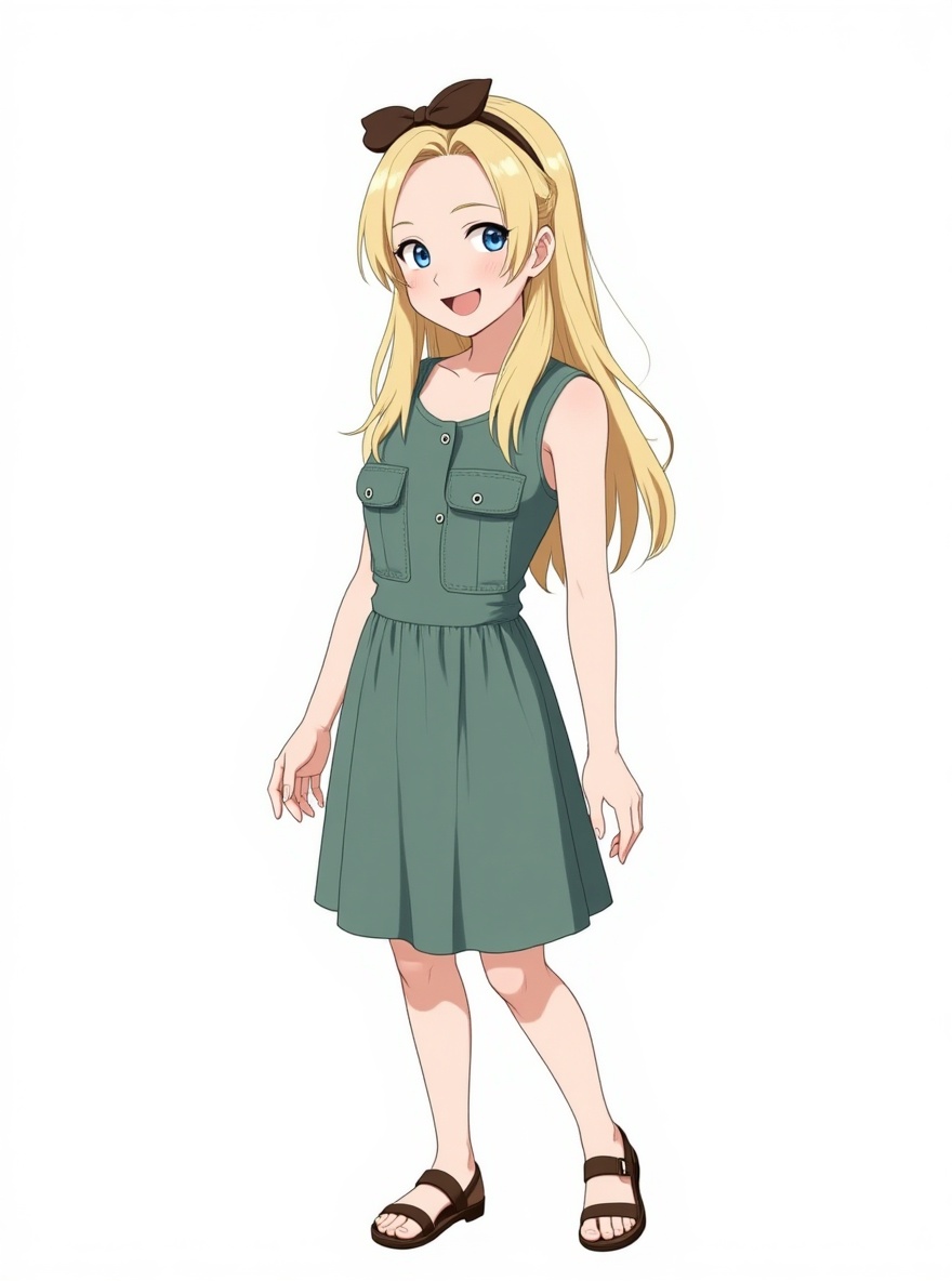 1girl, blonde_hair, beautiful_feet, soft_soles, slim_waist, large_ass, large_breasts, single_character, full_body, looking_at_viewer, anime_style, simple_background, white_background