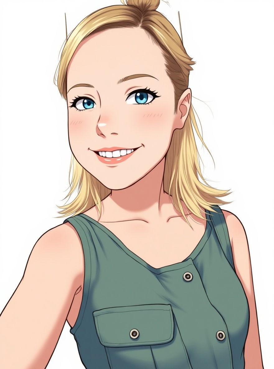 single character, full body, looking at viewer, anime style, simple background, white background