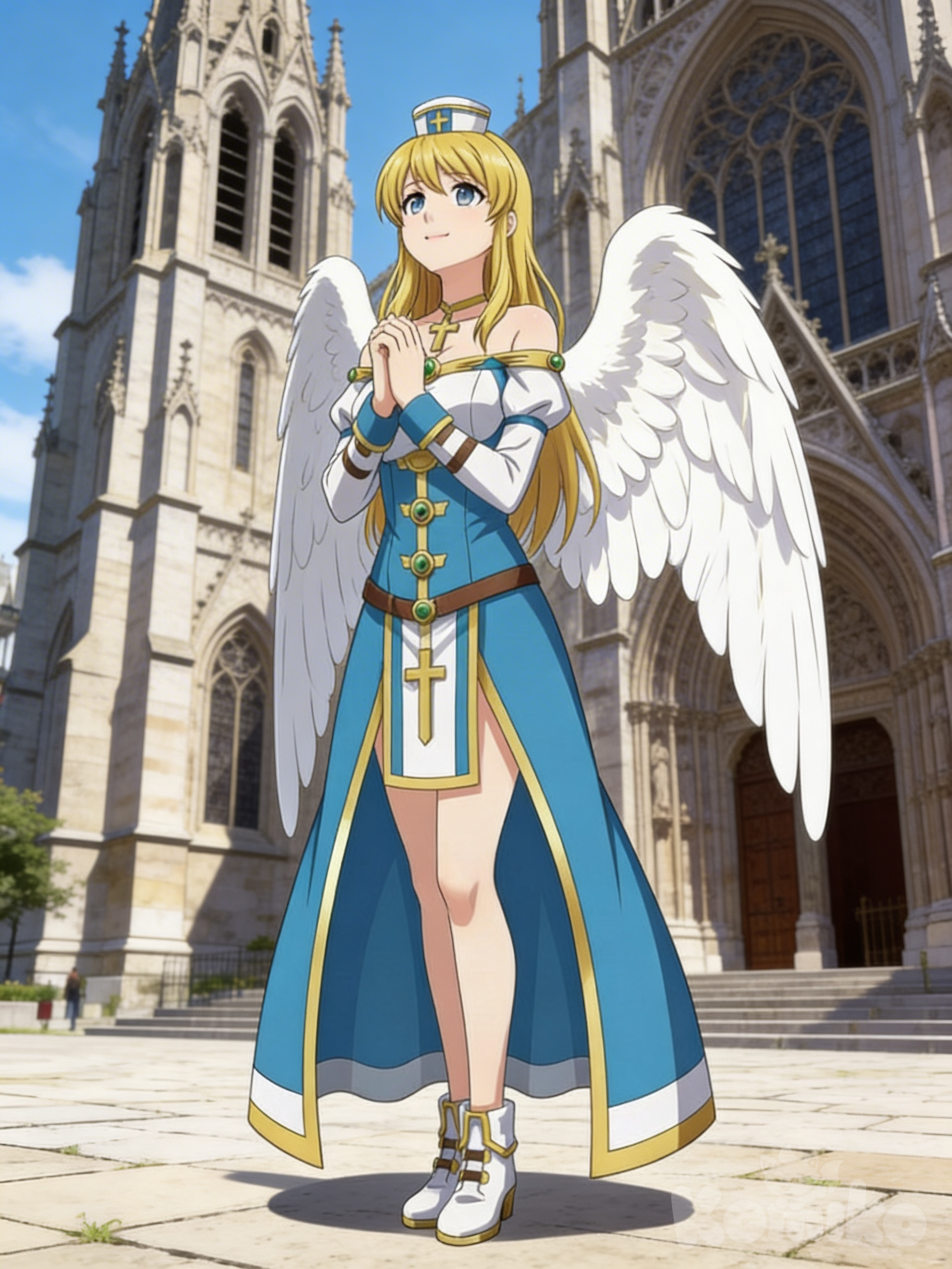 saintess outside the cathedral