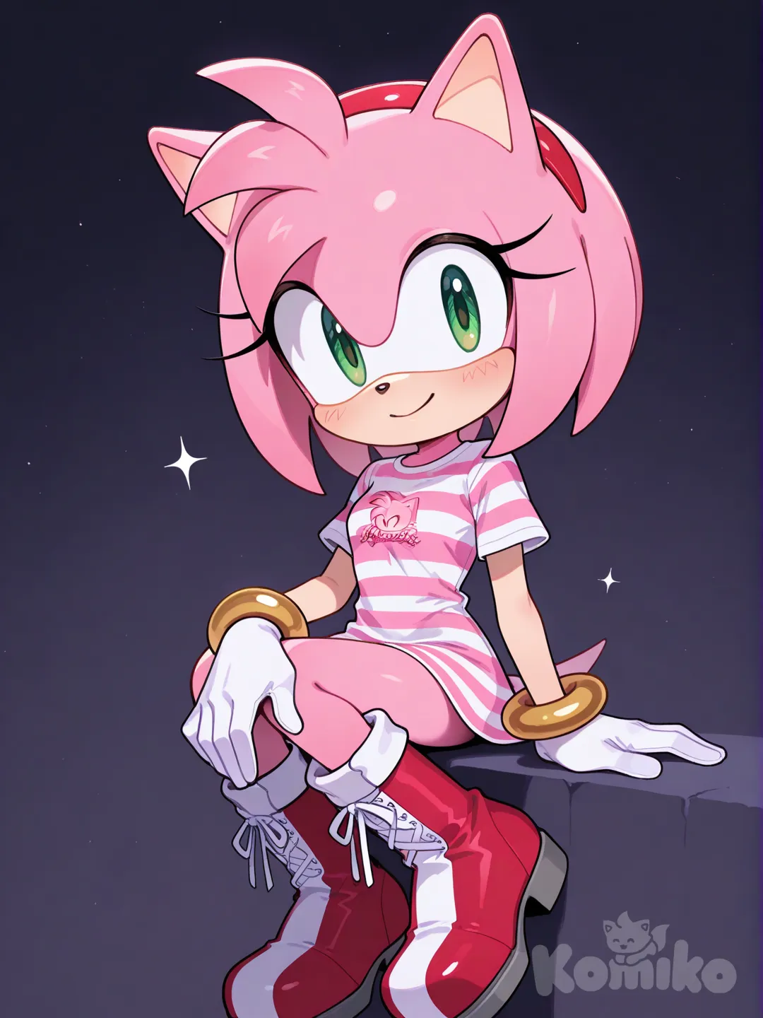 @Amy_Rose, pink striped t-shirt