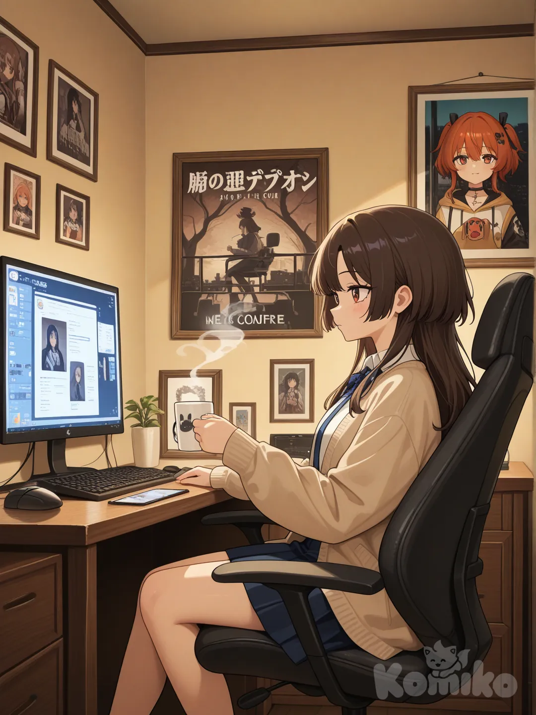 Otra noche de invierno trabajando...