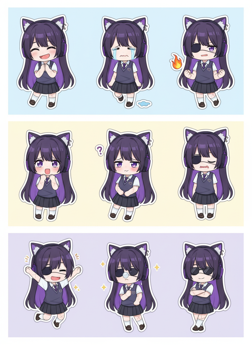 Чиби стикеры:3