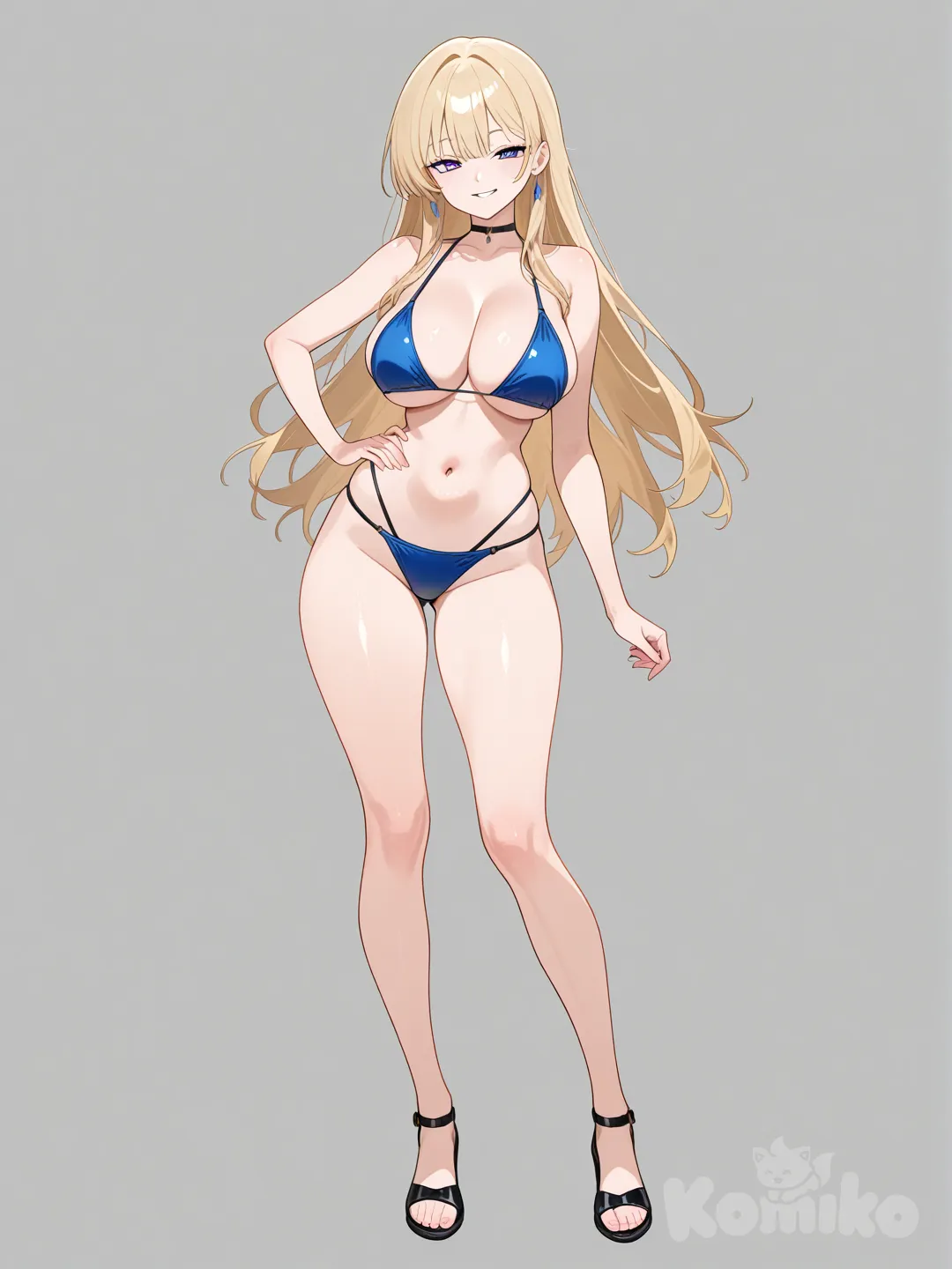 Less close big boobs, long legs, bikini, blonde 
 
Sexy