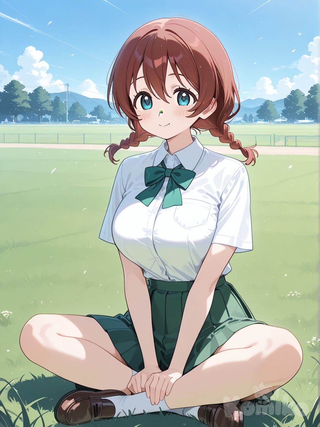 Emma Verde Grass Criss Cross Applesauce 