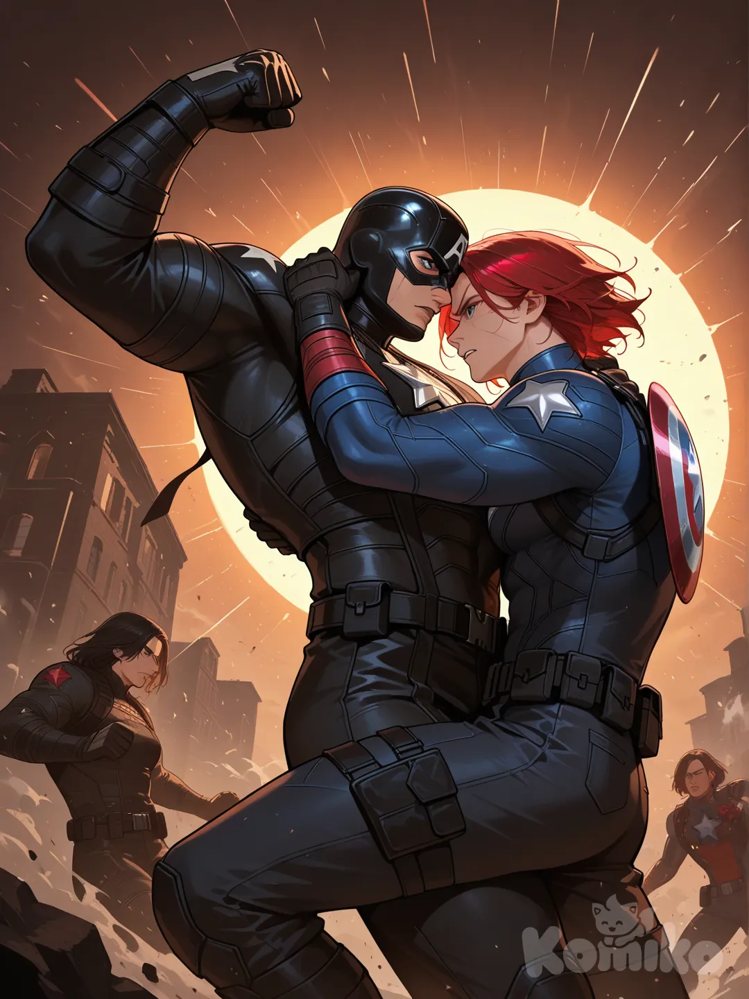 soldado invernal e capitão América