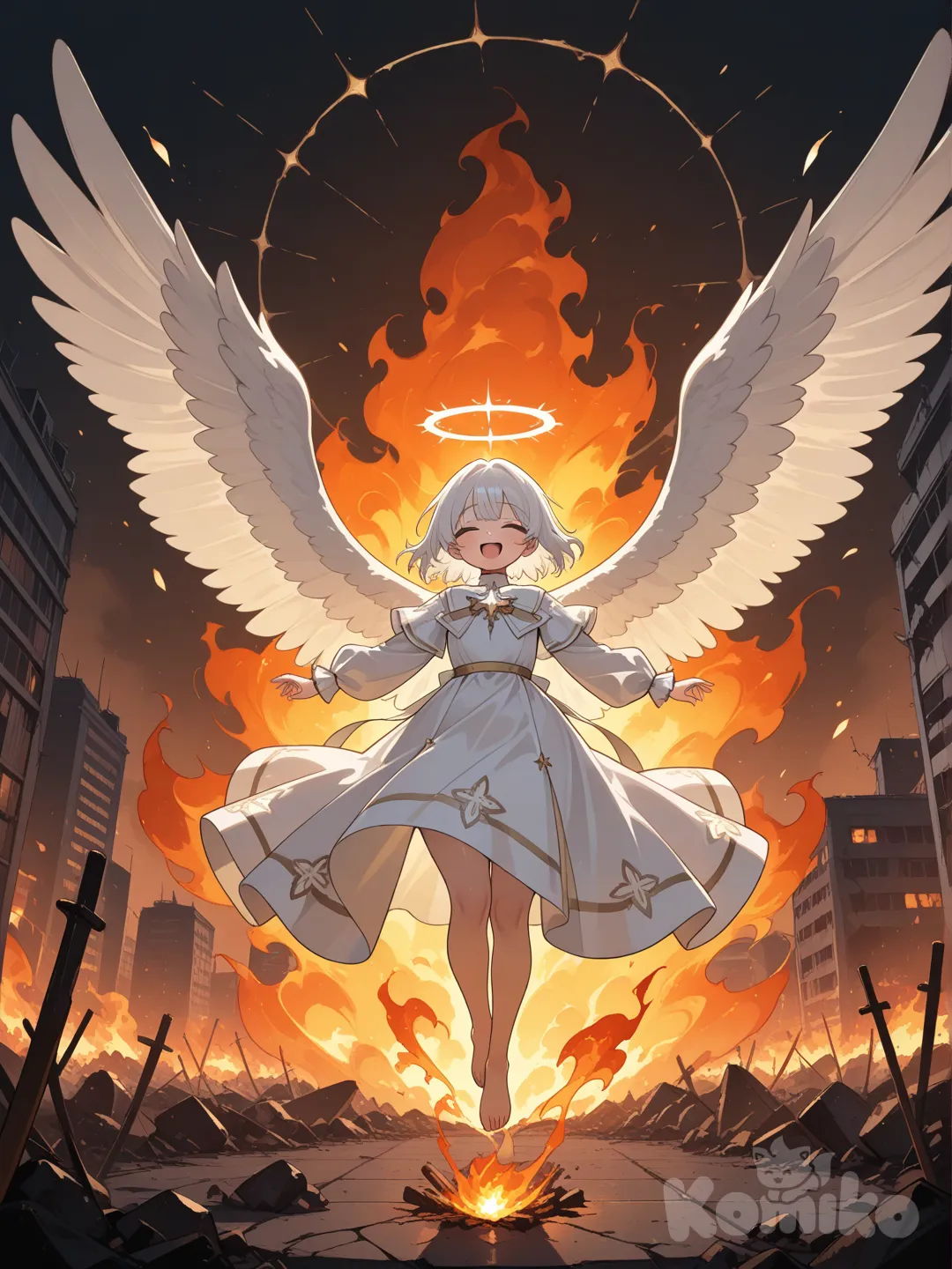 una linda angelita... piromana