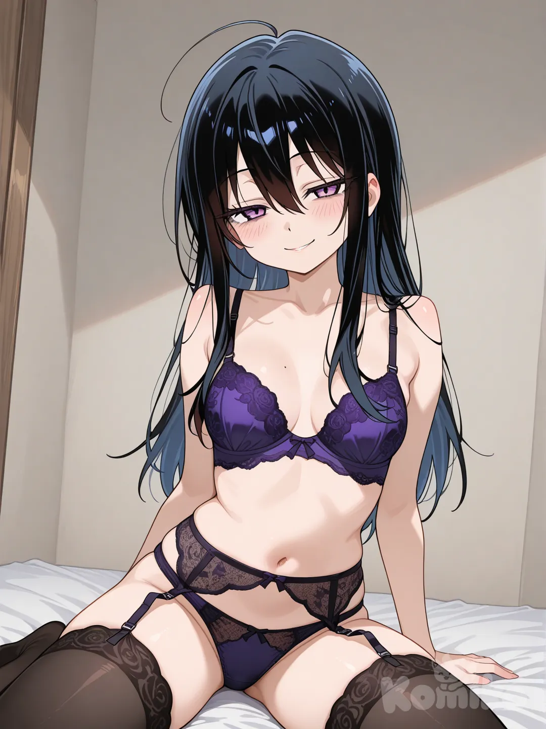 Miko Yotsuya from Mieruko-chan in lingerie