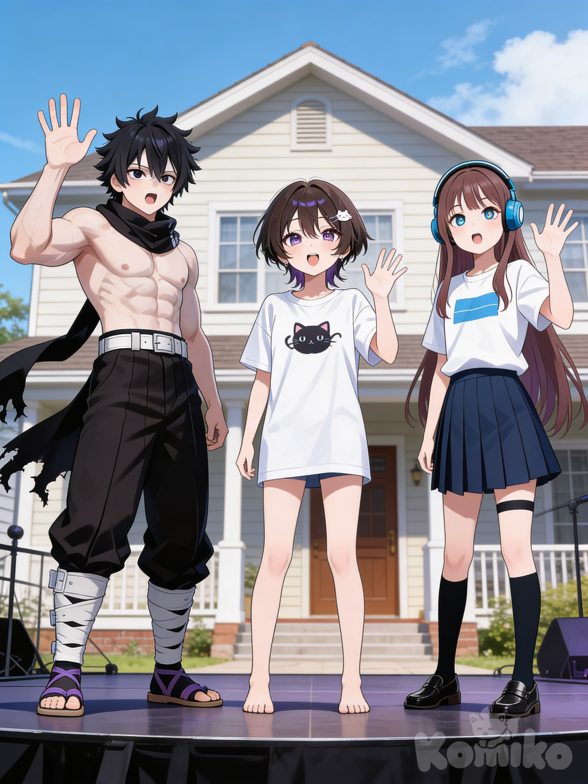 Everyone outside a House