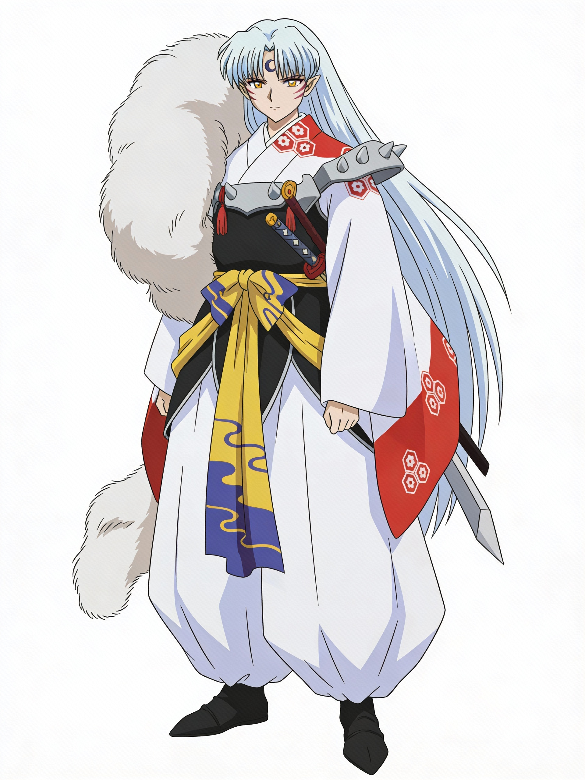 1boy, match reference exactly, inuyasha, sesshomaru, full body