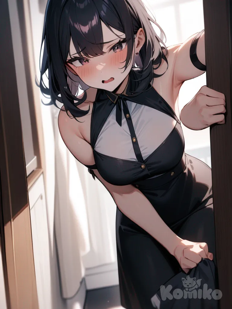 1girl, naked, putting finger into genitals, thick white fluid, single character, full body, looking at viewer, anime style, simple background, white background