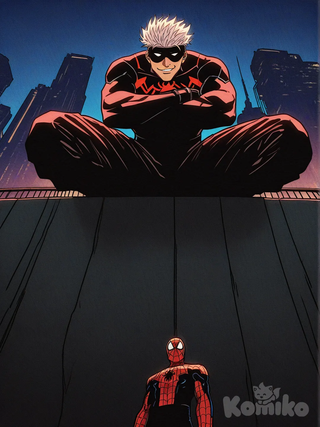 Gojo and Spiderman have joined forces (don’t ask how)