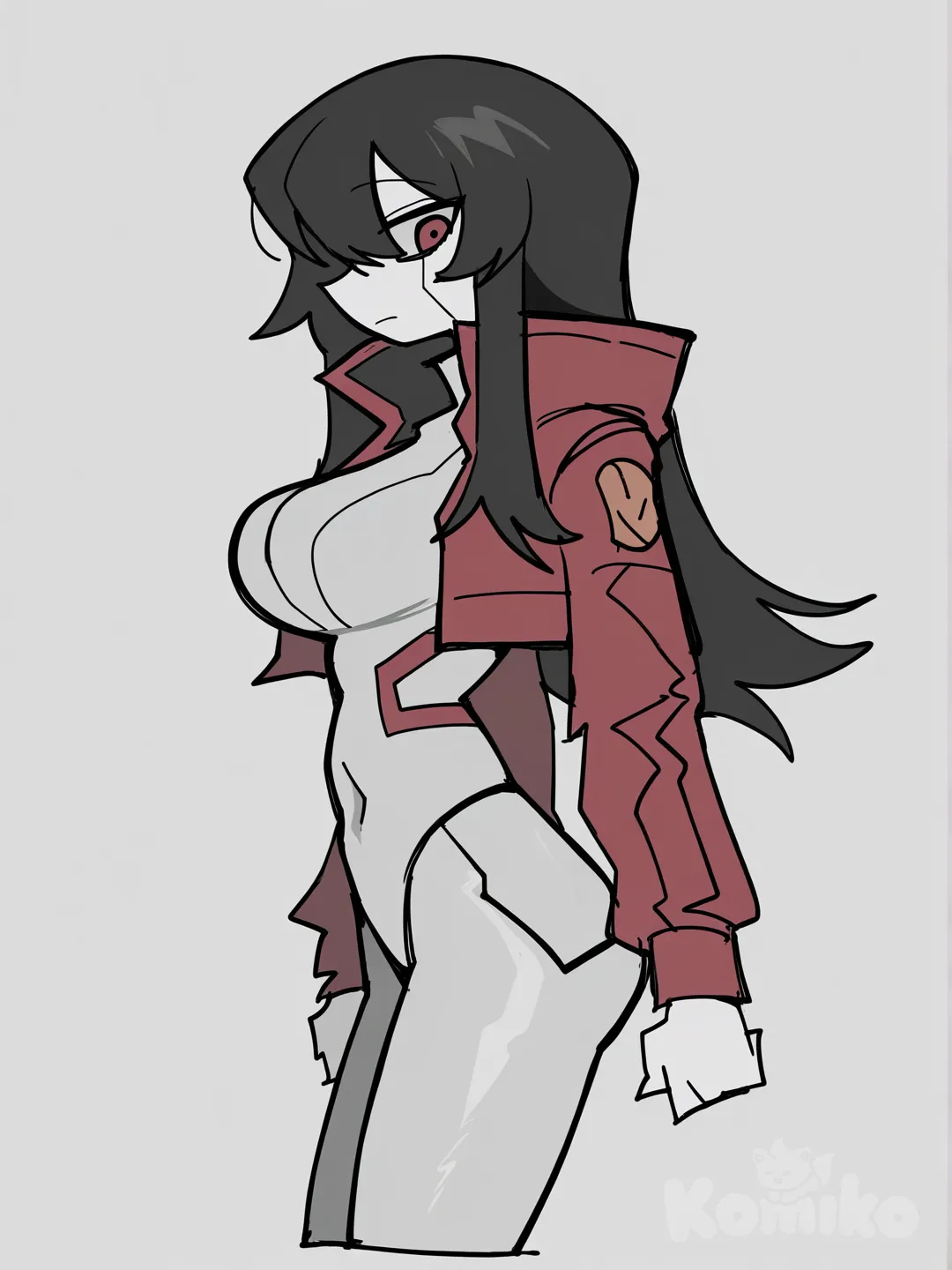 My Cyberpunk oc =D (she's not done but this is what i have so far)