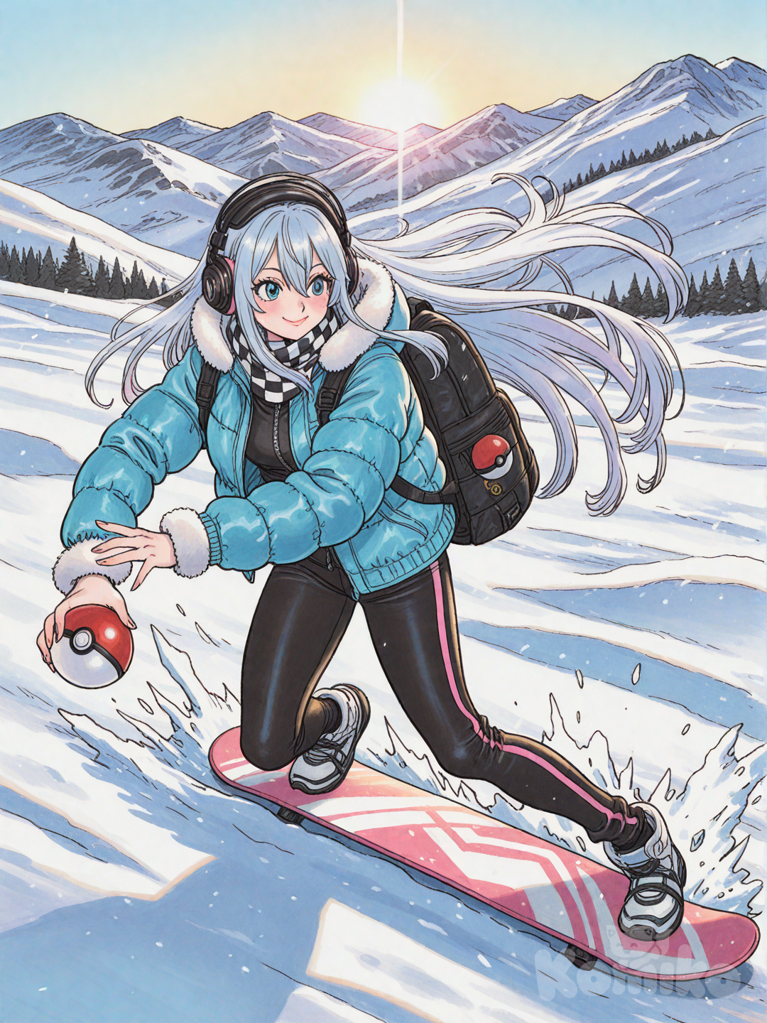 Snowboarding whith Yuki