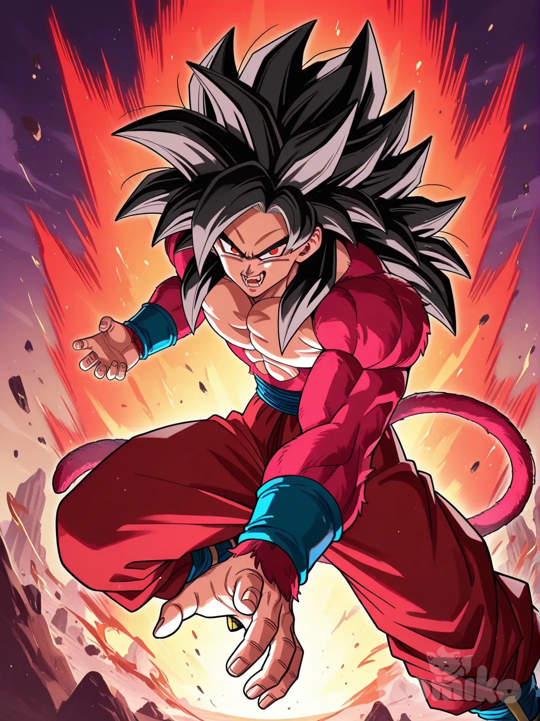 A goku super saiyan 4