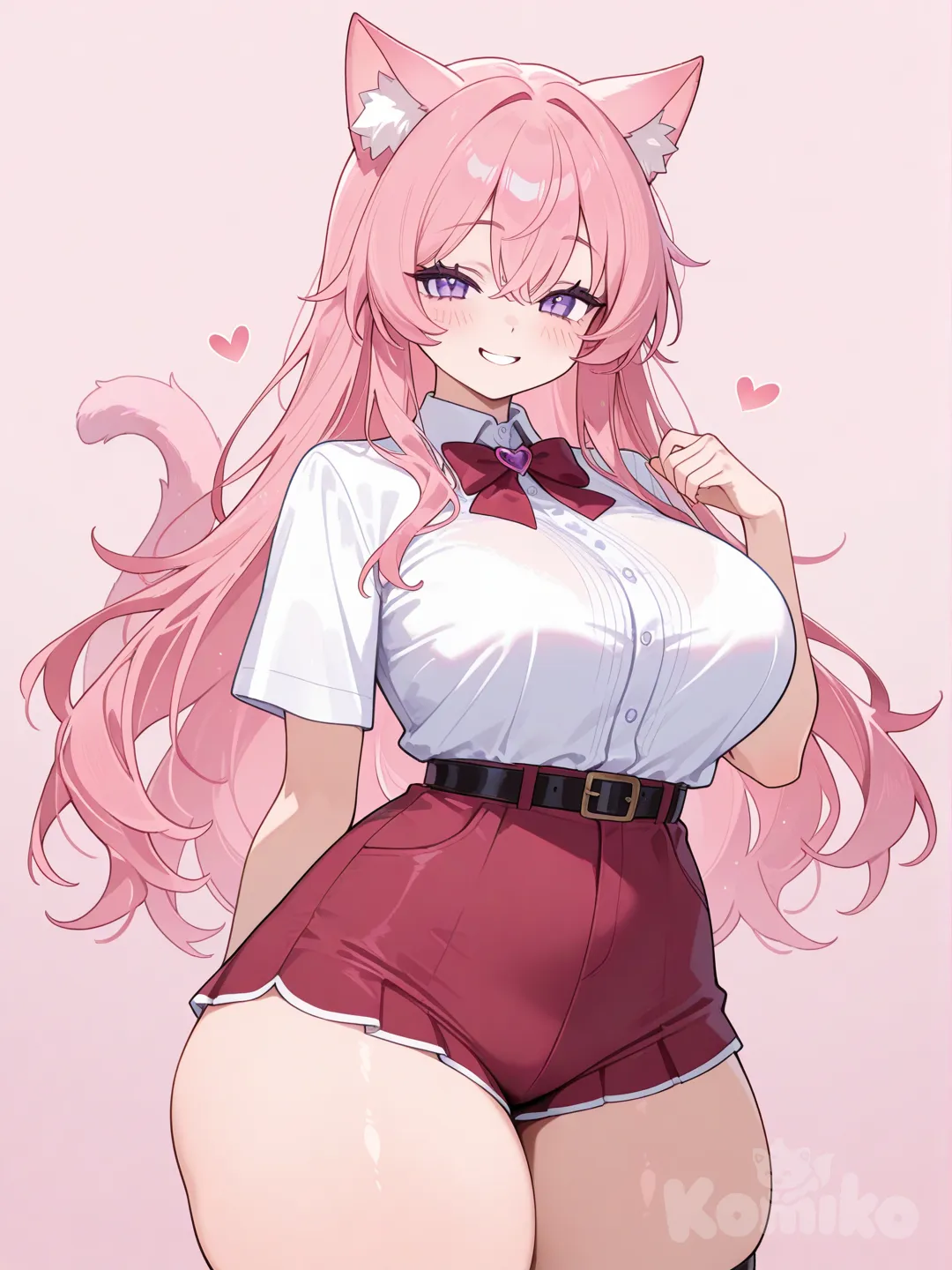 Curvy long haired cat anthro cute thicc big breasts big butt big hips curvy model thicc thighs sweet big hearted