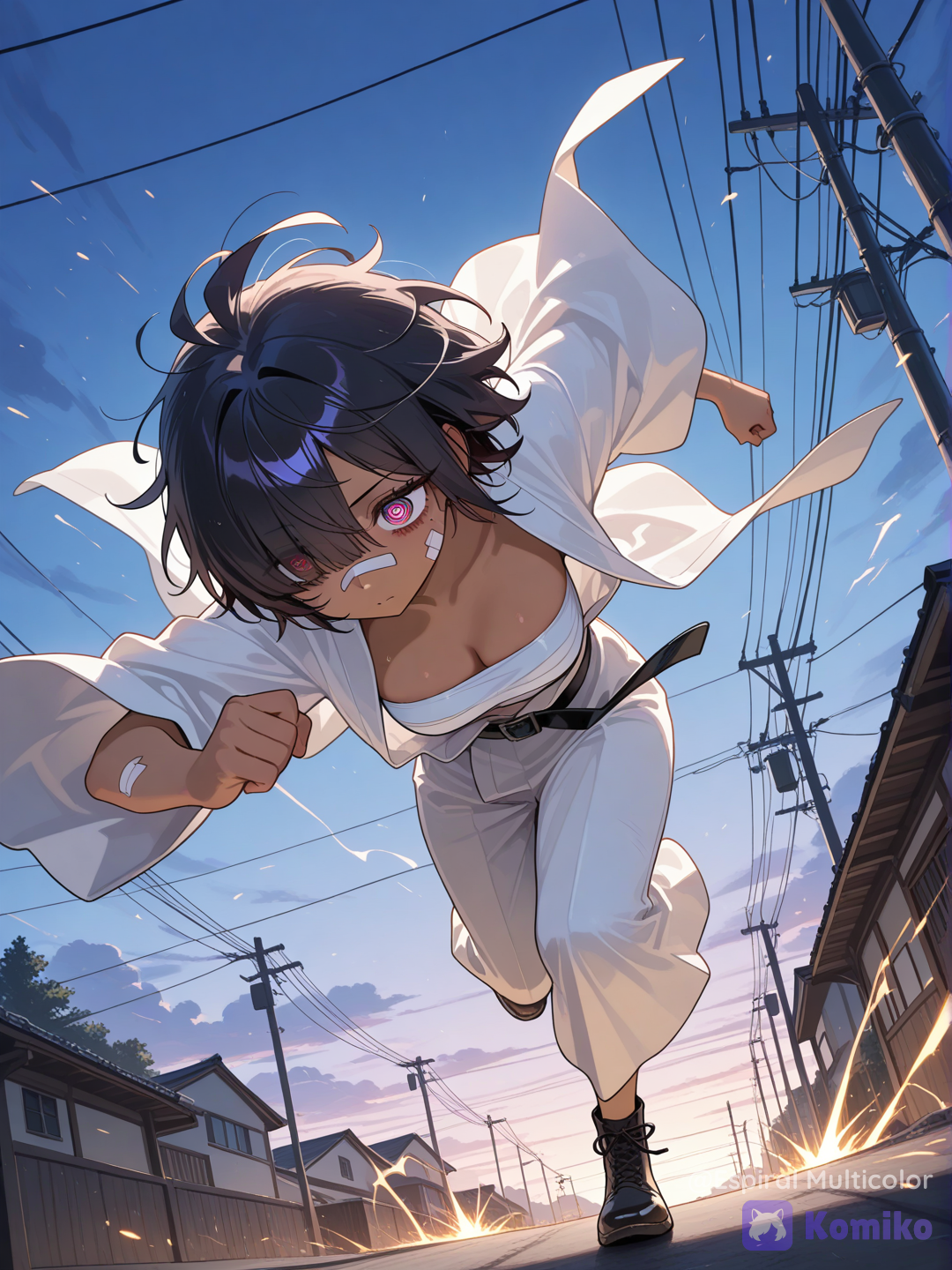 running around the city