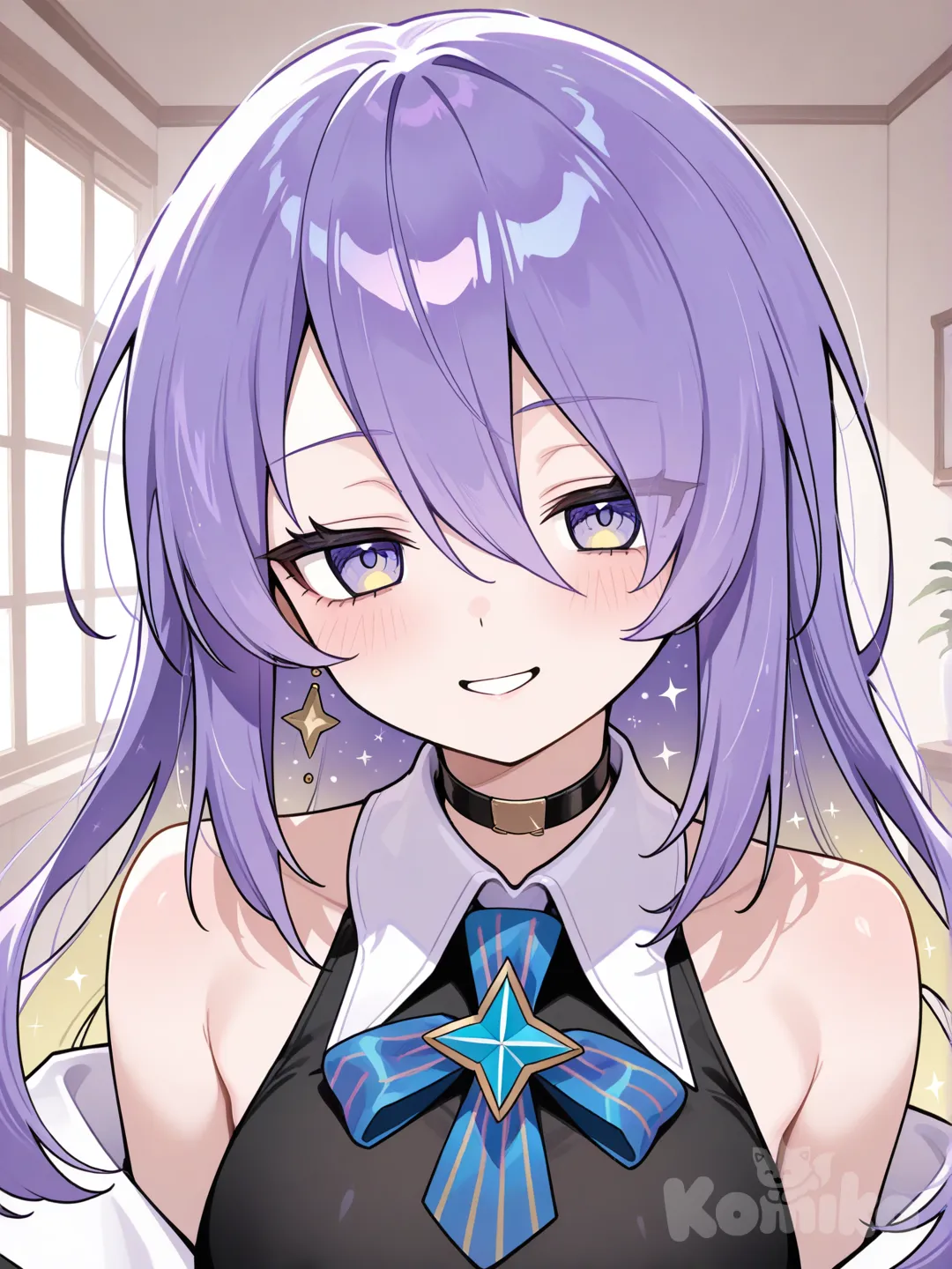 feliz y sonriente, @Moona_Hoshinova