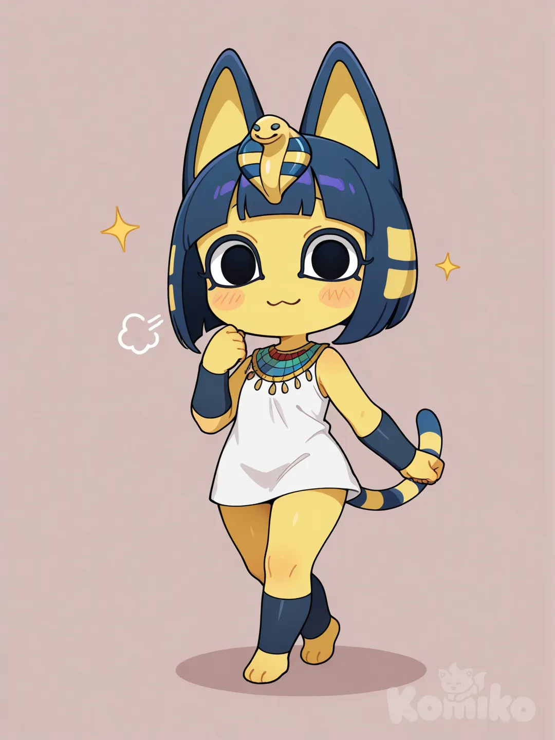 @Ankha_(Animal_Crossing) feliz