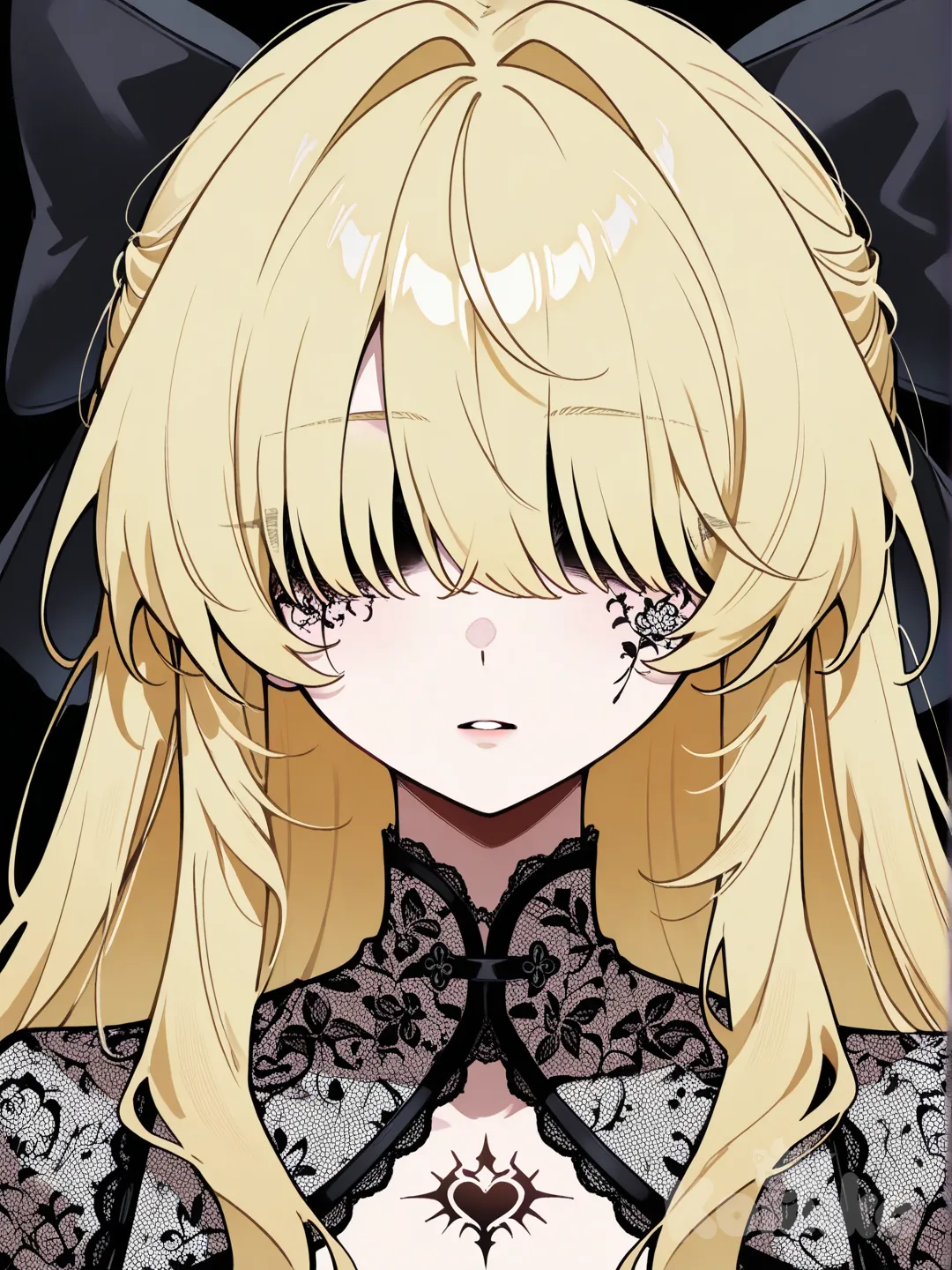 Mujer estilo anime gotico 