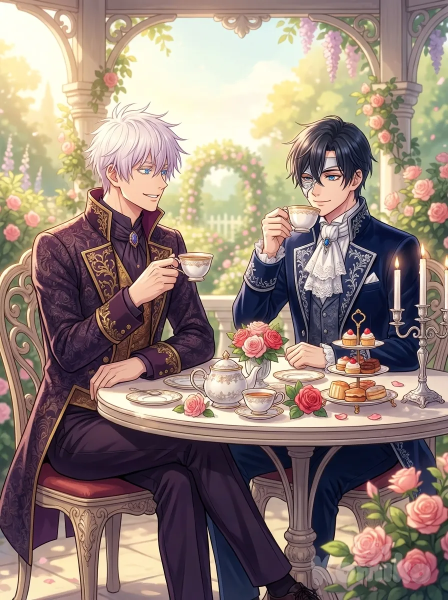 @bulka2-QHnV, @Gojou_Satoru, tea party, anime style