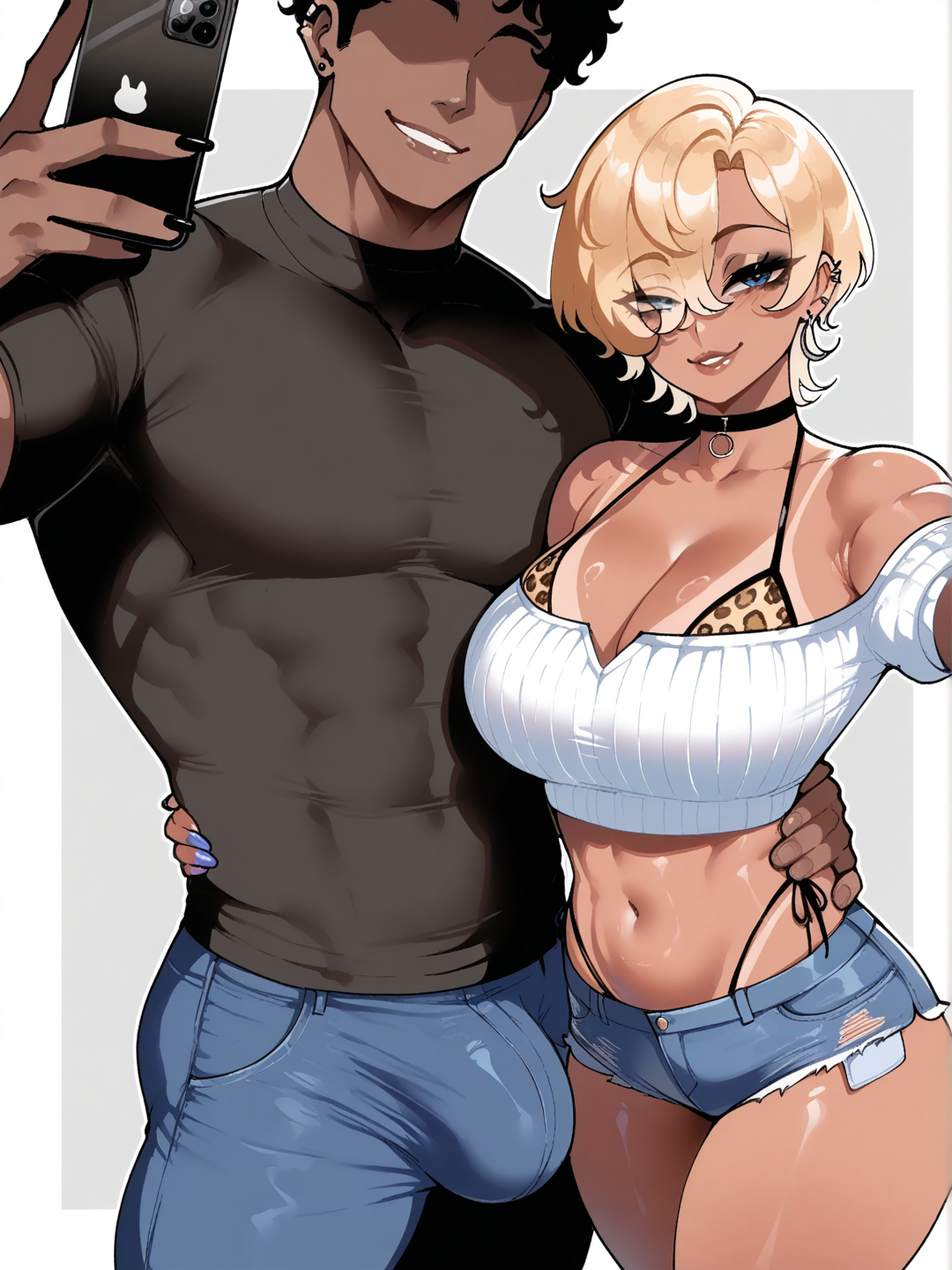 Selfie sent to friend the next night