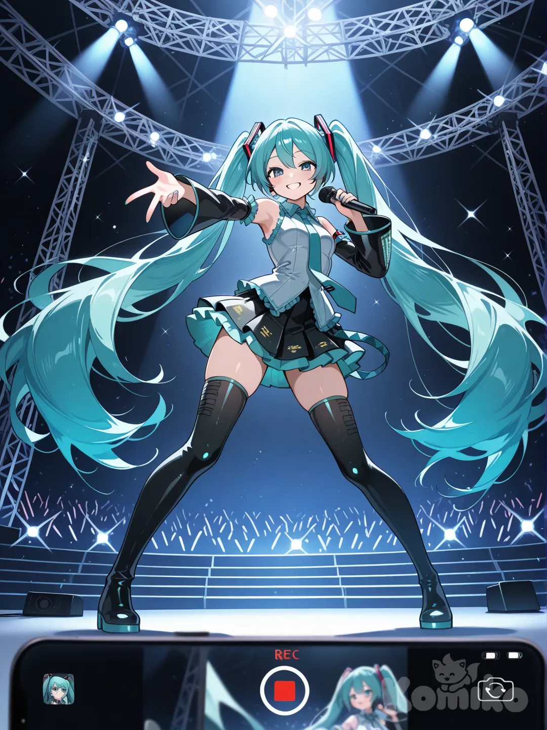 Miku at work